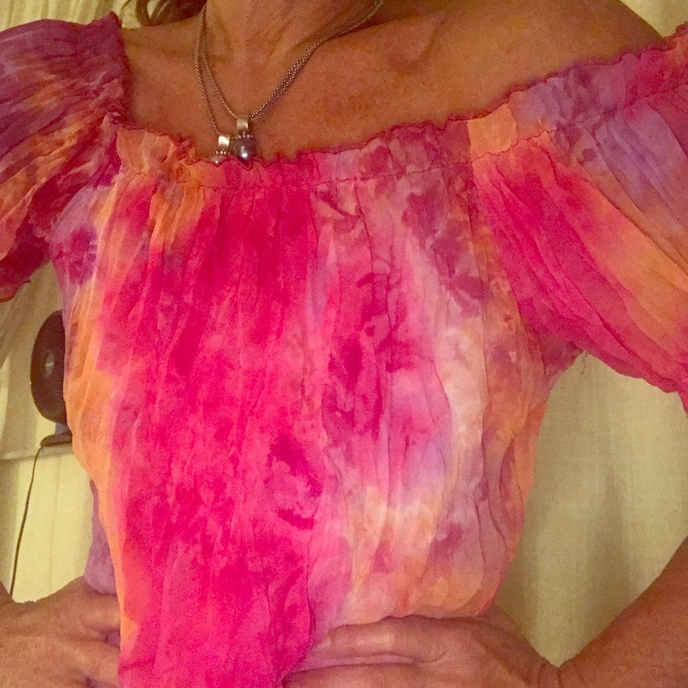 hand dyed sexy off shoulder blouse